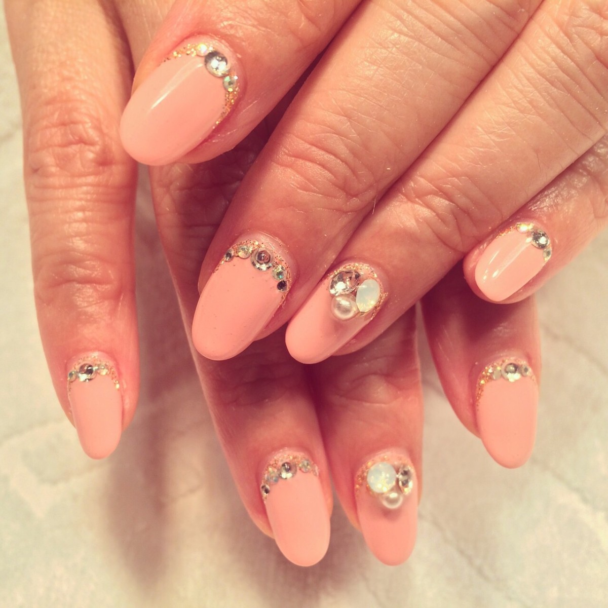 キラキラビジューネイル✨