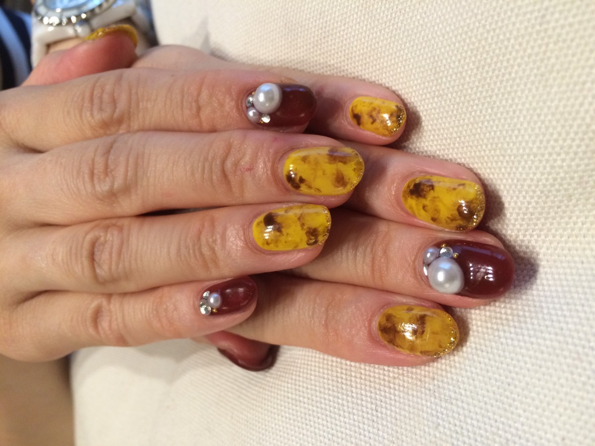 べっこうネイル✨