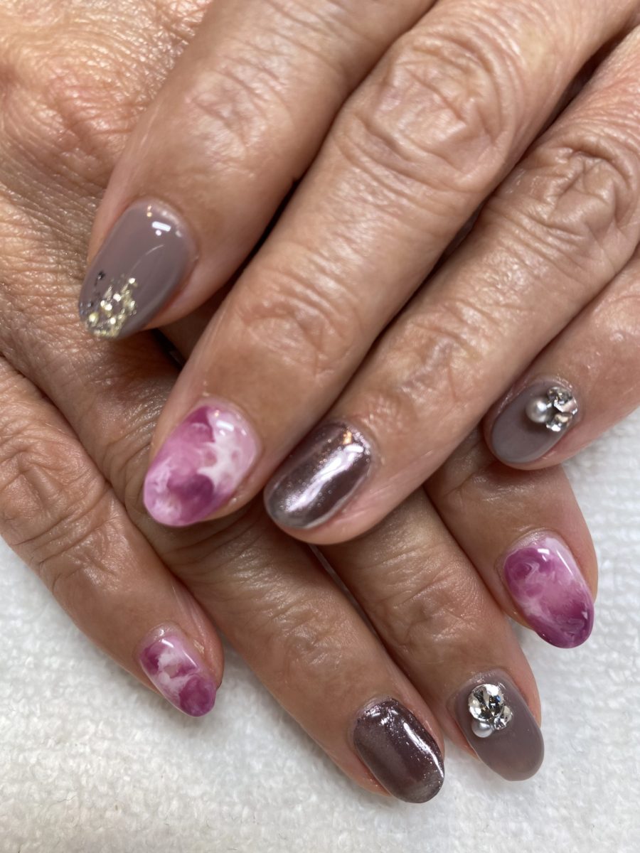 ニュアンスミラーネイル💅